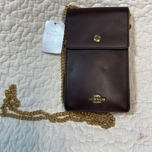 Coach Snap phone crossbody! NWT color Blood Rec